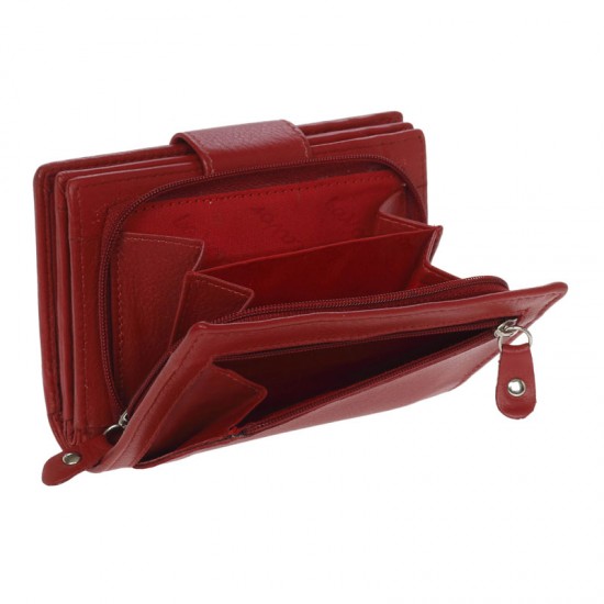 Πορτοφόλι Δερμάτινο Γυναικείο Κόκκινο
