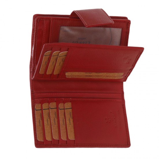 Πορτοφόλι Δερμάτινο Γυναικείο Κόκκινο