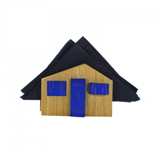 Χαρτοπετσετοθήκη Ξύλινη Σπιτάκι