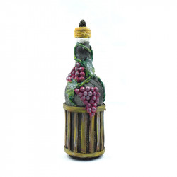 Bottle with grapes