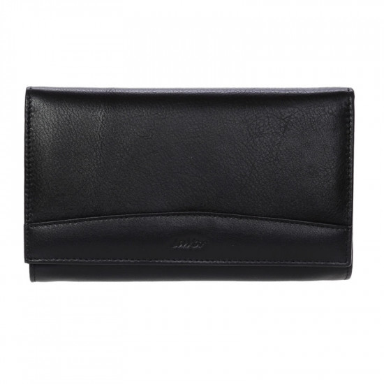 Πορτοφόλι Γυναικείο Δερμάτινο Μαύρο Μεγάλο