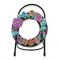 Wreath with colorful flowers